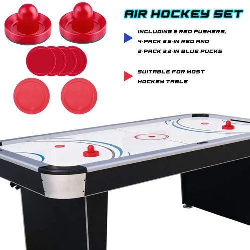 INSCOOL Air Hockey Pushers and Air Hockey Pucks Air Hockey Paddles, Goal Handles Paddles Replacement Accessories for Game Tables(2-Pack Pushers, 2-Pack 3.25-Inch Pucks，4-Pack 2.5-Inch Pucks)