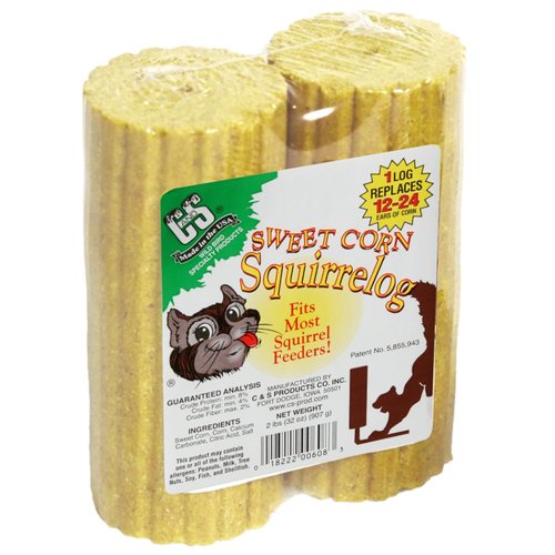 C&S Sweet Corn Squirrelog Refill Pack, 32-Ounce, 2-Pack