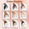 HAIRCUBE Bangs Hair Clip in Bangs 100% Real Human Hair Bangs Clip in Hair Extensions Fake Bangs Air Bangs Hairpieces for woman with Temples 3 Secure Clips in Full Fringe (Ombre Light Blonde)