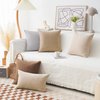 Home Brilliant Linen Throw Pillow Cover Burlap Square Cushion Cover Pillow Sham for Couch Living Room Fall Decor, Light Linen, 18x18 Inches(45cm)