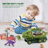 cobefy Dinosaur Transport Truck Toy with Lights & Sounds, Dino Figures Fossil Skeleton Toy Vehicle Playset for 3 Years Old and Up Boys Girls, Birthday Present Gift for Kids Children Toddler 3 4 5 6 7