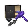 Wazor Lightweight Hair Dryer with Diffuser, Negative Ionic Professional 1875W Blow Dryer with 2 Speed 3 Heat Settings Cool Shot Purple