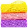 3 Pcs African Exfoliating Net Sponge African Bath Sponge Scrubbing Rag Net African Wash Shower Long Net Body Scrubber