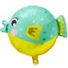 Cute Cartoon Pufferfish Balloons Under The Sea World Fish Party Decorations, 6 Pack Puffer Fish Foil Balloons Ocean Animal Globe fish Balloons Sea Animal Party Supplies For Kids Birthday Wedding
