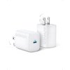 Anker 2-Pack 30W USB-C Foldable Fast Charger for iPhone, Samsung, MacBook Air, iPad Pro, Pixelbook, and More (Cables Not Included)