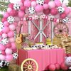 Jumpama Cowgirl Birthday Party Decorations Western Birthday Party Supplies, 65Pcs Cowgirl Balloons and 1Pcs Western Birthday Backdrop for Cowgirl Rodeo Birthday Party Country Western Baby Shower