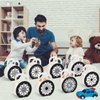 12Pcs Race Car Wheels Party Gift Boxes for Race Car Party Decorations Car Wheels Shaped Treat Boxes Racing Car Birthday Party Candy Boxes with Handle for Boys Kids Birthday Baby Shower Party Supplies