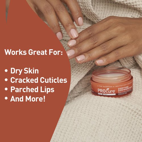 PROcure Everything Everywhere Balm Natural Moisturizing, Soothing Multi-Use Ointment with Castor Seed Oil, Coconut Oil, Beeswax, and Shea Butter for Dry, Sensitive Hand, Skin, Body, Petroleum-Free