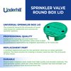 Underhill Sprinkler Valve Round Box Lid, VersaLid 6” to 7” Universal Cover for Automatic Irrigation System, Lawn, Yard, Outside, Green, VL-6