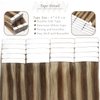 Lacer 20 Inch Remy Tape in Hair Extensions Human Hair Color Chocolate Brown to Light Golden Brown Invisible Straight Double Sided Skin Weft Natural Hair Tape in Extensions 50g 20pcs