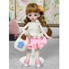 10 PCS Acrylic Doll Stands, Doll Display Stands with Adjustable Waist Clip, Transparent Doll Support Stand, Mini Doll Holder Stand for 11 to 13 Inch Dolls Action Figure Stand Doll Accessories (Clear)