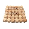 Natural Wood Geometric Hexagon Beads 10mm Polygon Ball Wooden Loose Spacer Beads for Crafts DIY Jewelry Making (10mm-100pcs)