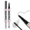 Boobeen 2-in-1 Eyebrow Pen and Clear Brow Gel, Microblading Eyebrow Pencil and Clear Brow & Lash Mascara, Eye Brow Shaping and Defining kit for Natural Looking