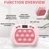 Intoypad Pop Game Light Up Fidget Toy for Kids, 6 Modes LED Screen Quick Push Pop Game Controller Electric Fidget Popper Game Quick Push Bubble Game Birthday Toys for Girls Pink