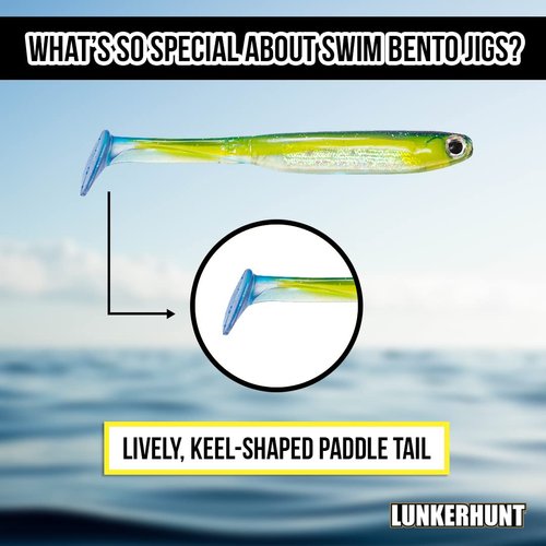 Lunkerhunt LHPBS405 Swim Bento Series 4.5-Inch Sassy Style Fishing Lure 5 per Pack