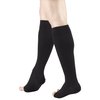 Truform 15-20 mmHg Compression Stockings for Men and Women, Knee High Length, Open Toe, Black, Small