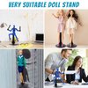 Yaocom 12 Pcs Black Adjustable Doll Stand for 8 to 12 Inch Dolls Action Figure Display Stand with Expandable Waist Wire Reusable Doll Support Stand for Doll and Action Figure Accessories