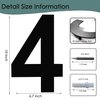 Cobata Modern House Numbers-10 Inch High Stainless Steel Home Address Numbers/Floating Appearance/Easy to Install/Black/Number 4