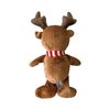Midlee Christmas Reindeer Plush Dog Toy with Scarf- Squeaky Holiday Pet Gift