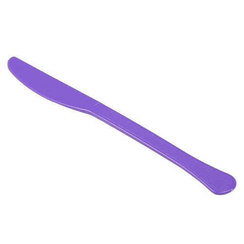 JAM PAPER Premium Utensils Party Pack - Plastic Knives - Bright Purple - 48 Disposable Knives/Pack