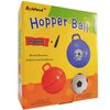 AppleRound Hippity Hoppity Jumping Ball with Ball Pump, Bouncy Ball with Handle, 20in/50cm Diameter for Age 7-9, Kangaroo Bouncer, Space Hopper Ball with Handle for Children, Plain Color (Red)