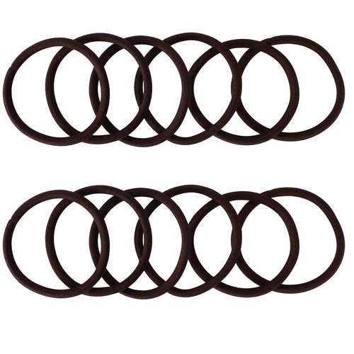 100PCS Hair Ties, 4MM Dark Brown Ponytail Holders Hair Bands, 2 Inch in Diameter Rubber Bands for Medium to Thick Hair, (4mm Dark Brown)