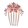 Sankuwen Flower Rhinestones Hair Combs Accessories,Perfect Mother's Day Gifts,Birthday Gifts,Wedding Gifts（Pink）