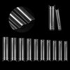 500pcs XL No C Curve Nail Tips Acrylic Clear Half Cover Square Nail Tips Straight Clear Nail Tips Half Cover Long Fake Nails Tips for Nail Salons Home DIY Nail Art