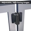 D&D Technologies TCA1L2S3BTS TruClose Regular Duty Gate Hinges, Self Closing Gate Hinges for Metal Gates up to 66 Pounds, with Alignment Legs, for Square Gate Frame and Post, Black, 2 Count