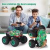 huajuze Remote Control Car, 2.4Ghz All Terrain Dinosaur Monster Truck Toys, RC Truck with Music, 3 Lighting Effects, 360 Stunt Capable, All Included Ready to Run, Toy Gifts for Boys and Girls (Green)