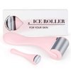 Ice Roller for Face and Eye 2 Pcs,Face Roller Skin Care for Puffiness,Migraine,Pain Relief,Eye Roller For Puffy Eyes Dark Circles,Stainless Steel Facial Roller (Pink)