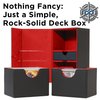 Durable Double Deck Box with Dice Tray - MTG Deck Box Commander Friendly - Protects 200+ Double Sleeved Cards - Designed for MTG Commander Deck Box with Sideloading Card Trays (Red Interior)