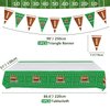 Football Theme Party Supplies - Includes Football Banner, Plates, Napkins, Cup, Tablecloth, Knives, Fork, Spoon and Straws for Boys Sports Theme Birthday Decorations, Serves 20 Guests