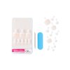 KISS Salon Acrylic French Press On Toenails, 'Walk Away', White Tips, Short Length, Square Shape, Includes 24 Fake Nails, 2g Pink Gel Nail Glue, 1 Manicure Stick, 1 Mini File