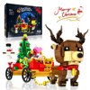 Utbttor Santa's Christmas Reindeer Building Block Kit, Cart Building Sets Christmas Playset Building Toy Ornaments Ideal Gift for Kids Boys Girls 6-12 Years Old (478 PCS)