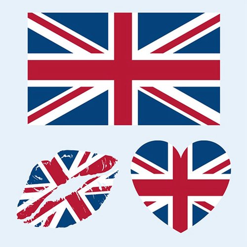 Y&C TENCOB Britain Tattoos,25 Sheets Great Britain Flag Temporary Face Tattoos Stickers,75 Pcs Waterproof Sweat National Flag Removable Fake Tattoos For Men Women Kids(Britain)