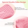 Silicone Body Scrubber, Elfrhino Shower Brush For Gentle Scrub Skin Exfoliation, Lathers well, More Hygienic, Gentle Massage with Silicone Loofah For Use In Shower to Improve Cellulite Pink