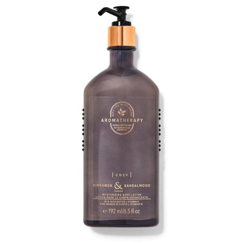 Bath and Body Works Aromatherapy Cinnamon & Sandalwood Body Lotion with Natural Essential Oils 6.5 Fluid Ounce (Cinnamon & Sandalwood)