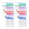 20 PCS Multicolor Exfoliating Mesh Soap Saver Pouch Bag Sack Bubble Foam Net Bags with Drawstring Soap Bags Face Cleansing Foaming Nets for Shower Foaming, 4.7 x 3.5 inche Easy to Store,Cleansers