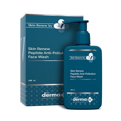 The Derma Co X Dr V Skin Renew Anti-Pollution Face Wash | Helps Remove Pollutants, Dirt & Impurities | Gentle Non-Drying Facial Cleanser | 3.38 Fl Oz/100ml