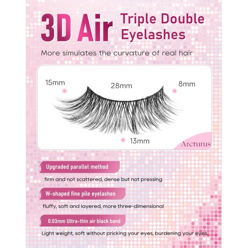 Lash natural wispy eyelashes, Frihappy false eyelashes, Wispy Strips, Faux Mink Lashes, black band lashes, pestañas postizas naturales, 7 pairs, Frihappy 2024 lashes #Arcturus
