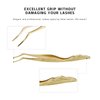Pretty memory DIY Eyelash Applicator Tool, Curved Eyelash Tweezers for False Lashes, Lash Applicator for Easy Lashes Application and Removal, Gold