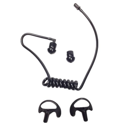 Replacement Acoustic Tube with Earbud Compatible for Motorola Kenwood Midland Two Way Radio- Lsgoodcare Replacement Coil Tube Black +2 Way Radio Open Ear Insert Earmold Ear Bud Ear Piece Medium Black
