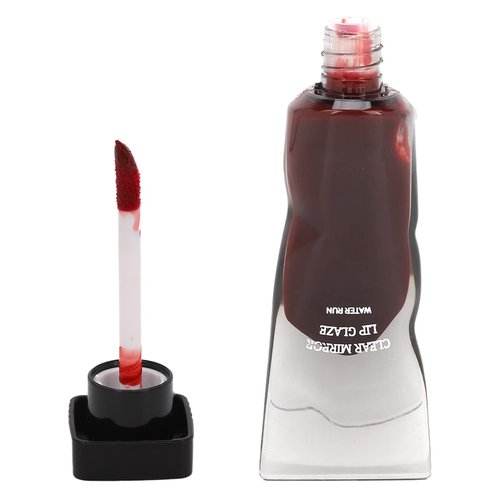 Yinhing Clear Mirror Lip Gloss,Black Rich Layering Lip Glaze Long Lasting Clear Mirror Elegant Style Black Lip Gloss,Independent Women(5g)