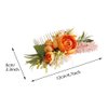 Wedding Flower Hair Comb Boho Wedding Orange Bridal Headpieces Hairpins Bride Hair Combs Floral Slide Hair Clips Hair Accessories for Women and Girls(Orange)