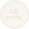 Sparkle and Bash 48 Pack of Hello Sweet Baby Paper Plates for Baby Shower (9 Inches)