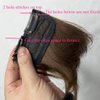 2pcs 100% Human Hair Short Thick Hairpieces Adding Extra Hair Volume Clip in Hair Extensions Brazilian Virgin Hair Topper for Thinning Hair Women and Men 2 packs Lot (8 inch, Natural Black)