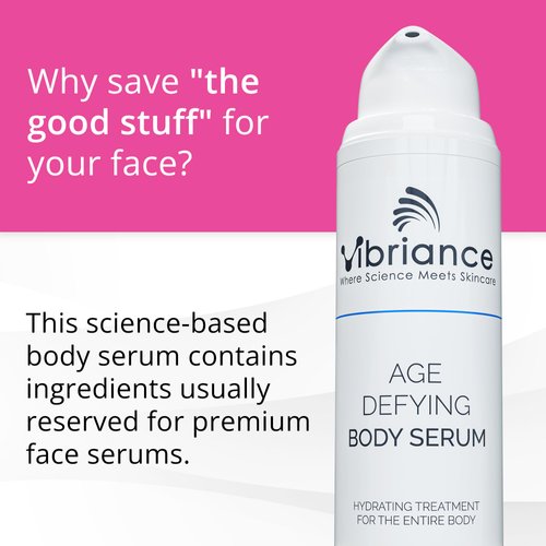 Vibriance Age Defying Body Serum, 4.5 Fl Oz - Anti Aging & Ultra Hydrating Serum - Infused with Hyaluronic Acid - Fast-Absorbing Skin Serum - Crepe Corrector for Wrinkles & Dryness