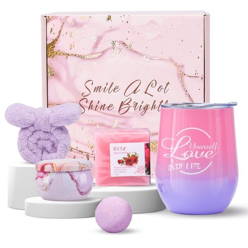 GLGLMA Christmas Gifts for Women,Valentines Gifts,Birthday Gifts,Insulated Tumbler,Relaxation Set Gifts for Mothers Day, Thanksgiving