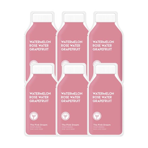 ESW Beauty The Pink Dream Raw Juice Sheet Mask Multipack (6 Pack)